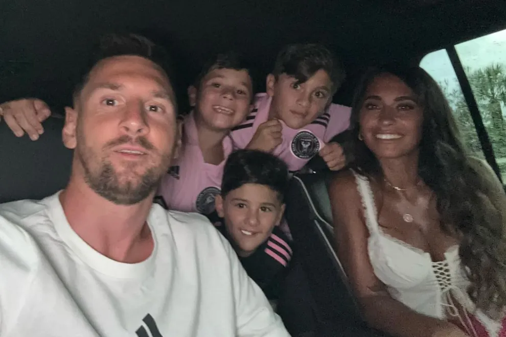 La familia de Anto y Messi, en Miami.