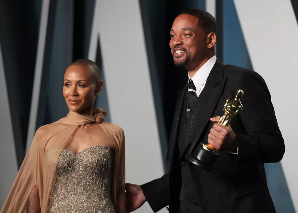 Jada Pinkett Smith junto a su esposo Will Smith en los Premios Oscar 2022